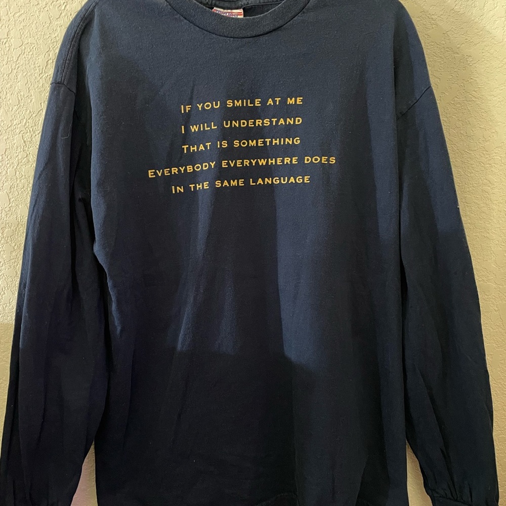 Crosby, Stills, Nash & Young, dark blue -long sleeve 100% cotton 2002 VTG Tee